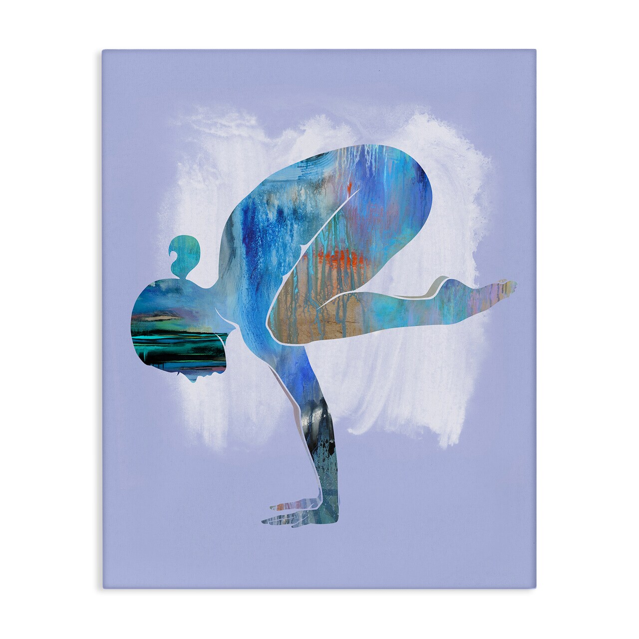 Stupell Industries Mindful Yoga Pose Canvas Wall Art Design by Tim Parker